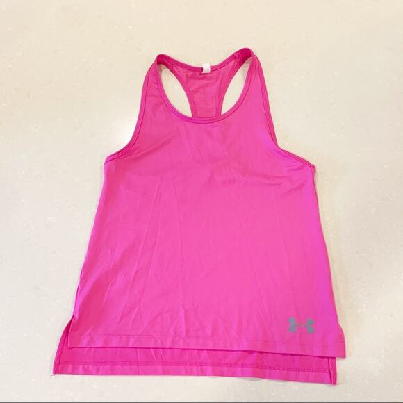 Under Armour Hot Pink Racerback High Low Workout Tank - Picture 4 of 9